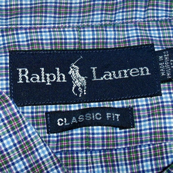 Ralph Lauren Polo $89 Mens sz. XXL Blue Red Green White Plaid Button Down Shirt - Picture 3 of 4